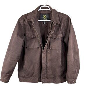 Aigle Brown XXL Duck Canvas Chore Jacket Barn Workwear Ranch Hiking Trekking